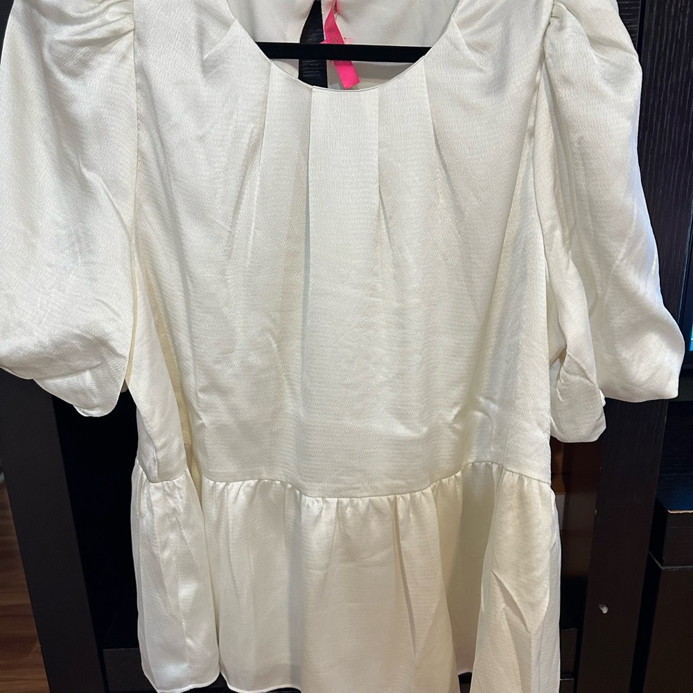 Lilly Pulitzer BlakeLynn Elbow Sleeve Cream Blouse